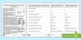 UKS2 Sir Isaac Newton Differentiated Reading Comprehension Activity
