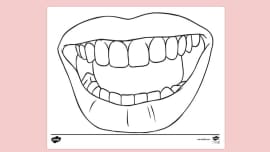 Healthy Teeth Pattern Tracing Activity (teacher made)