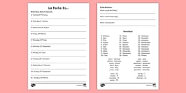 Free Spanish Food Vocabulary Matching Worksheet