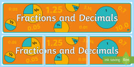 Fractions and Equivalents Display Poster - KS2 Maths