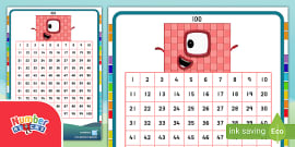 Space-themed Number Chart to 100 (teacher made)