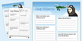 Amy Johnson Fact File Twinkl KS1