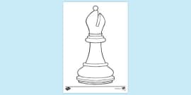 Chess Colouring Pages - Rook Piece - Twinkl Resource