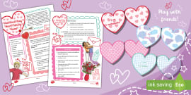 Printable Valentine's Day Classroom Game Cards | Twinkl