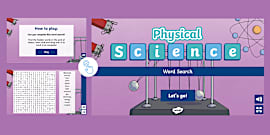 Tier 3 Physical Science Interactive Word Mat Activity