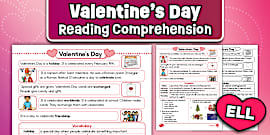 Valentine's Day Reading Comprehension with Visual Supports