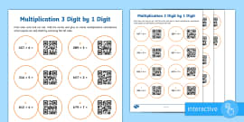 year 3 differentiated short multiplication worksheet