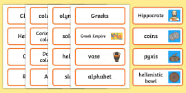 Ancient Greece Word Mat (teacher made) - Twinkl