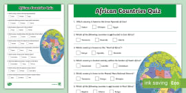 Topographic Map Of Africa With Labels (teacher Made)