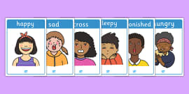 Emotions and Expressions Posters Spanish (teacher made)