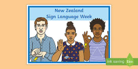 New Zealand Sign Language Family Signs Display Posters