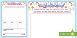 Design an Ice Lolly Activity Sheet,Ice Lolly (teacher made)