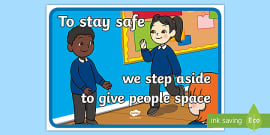 Keep Safe Keep Your Distance Display Poster (teacher made)