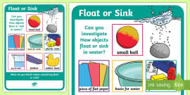 Floating Sinking Experiment Eyfs Adult Input Plan Resources
