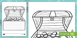 Treasure Chest Template (Teacher-Made) - Twinkl