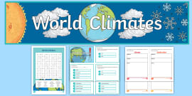 Climate Around the World Zones Map (teacher made)