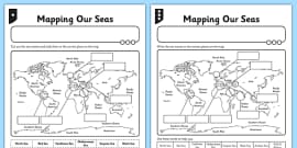 Our Oceans Worksheet / Worksheet (teacher made) - Twinkl