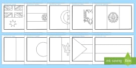 Flags of Australia Torres Strait Islander Flag colouring page - australian