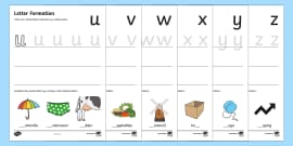 a-z Letter Formation Worksheet / Worksheet Pack - Twinkl