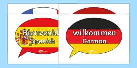 Mixed Languages Welcome Display Posters (teacher made)
