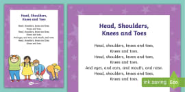 Head Shoulders Knees and Toes Poster (teacher made)