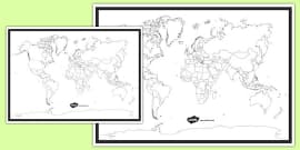 World Map Labelled - Printable Resources (teacher made)