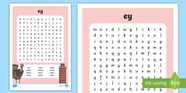 ue Digraph - Differentiated Word Search (teacher made)