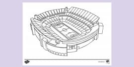 FREE! - Stadium Corridor Colouring Sheet | Colouring Sheets