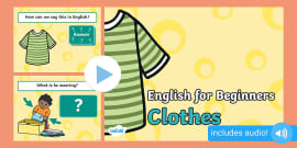 Originals First Words Flashcards: Clothes (Teacher-Made)