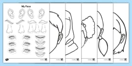 Paint a Self-Portrait Activity - Oval Face Outline - Twinkl