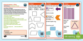 Distinguishing Sides On 2d Shapes Activity Sheet - Twinkl