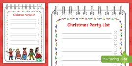 List of christmas food shopping