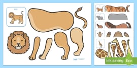 Split Pin Animal Characters - Animal Crafts (teacher made)