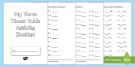 three times table fun worksheets