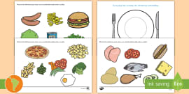 Dibujos De Alimentación Saludable (l'enseignant A Fait)