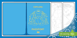 blank passport template children