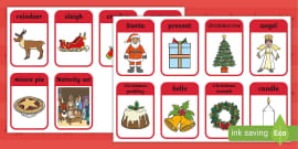 Christmas Cards | Vocabulary Associated with X-Mas - Twinkl