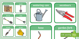 Gardening Word Cards (teacher made) - Twinkl