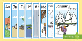 Spanish Months of the Year Display Border (teacher made)