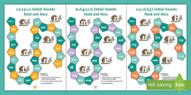 Phase 2 Read And Race Game (Teacher-Made) - Twinkl