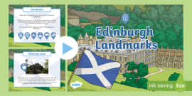 Edinburgh Landmarks - Map Activity for Children - Twinkl