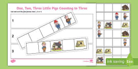 👉 One, Two Three Little Pigs Counting to Three Challenge