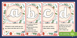 Alphabet Letter Formation Poems - Display Posters - Twinkl