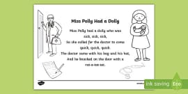 Miss Polly Had A Dolly Sequencing (A4) (teacher Made)