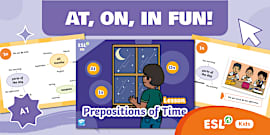 ESL Prepositions of Time PowerPoint [Teens A1-A2]