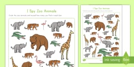 Zoo Animals Counting Worksheet / Worksheet (teacher made)