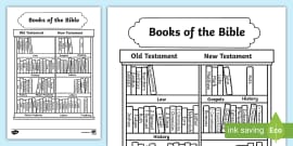 Books Of the Bible Colouring Sheet (Teacher-Made) - Twinkl