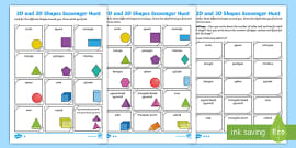 2D and 3D Shapes Poster - Primary Resource (teacher made)