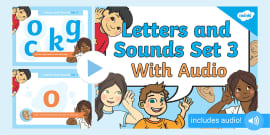 Phase 2 Set 1 Letters and Sounds with Audio (teacher made)