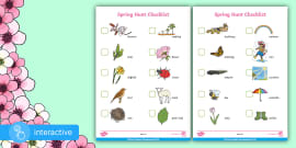 FREE! - Signs of Spring Worksheet & Checklist (teacher made)